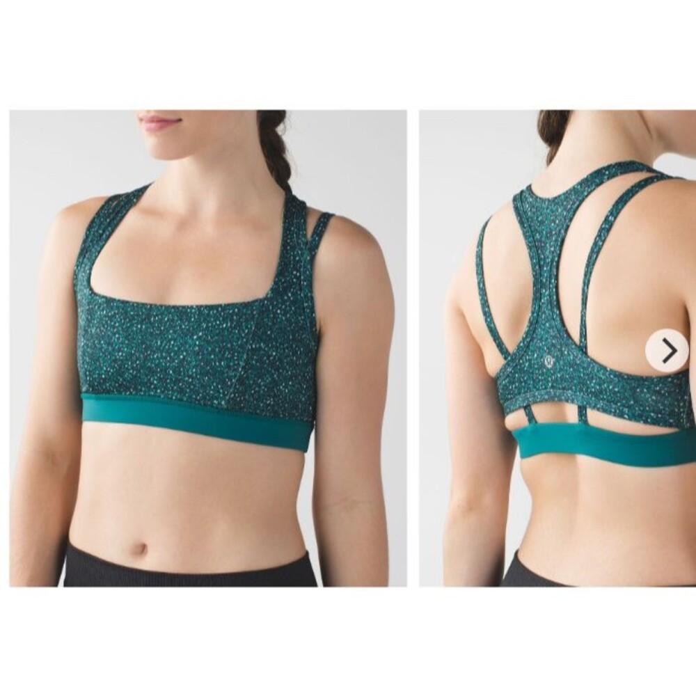 Lululemon Splendour Sport Bra Flashback Static Seamist Forage Womens 6 W2B64S